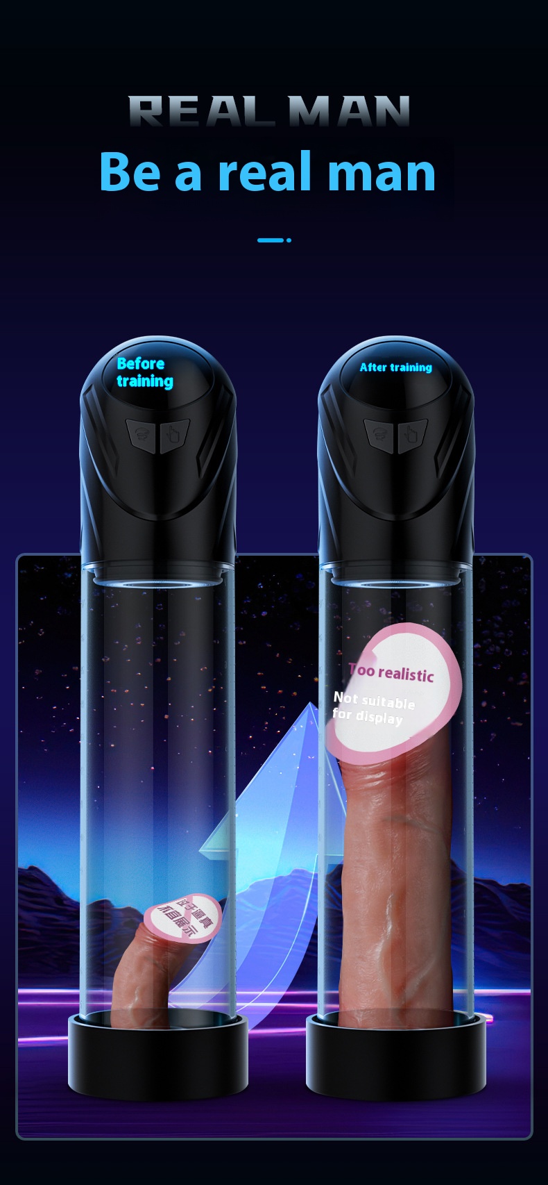 Airplane Cup Men's Fully Automatic Sucking Vibrating Penis Exerciser Adult Sex Toy Detailed picture - 1