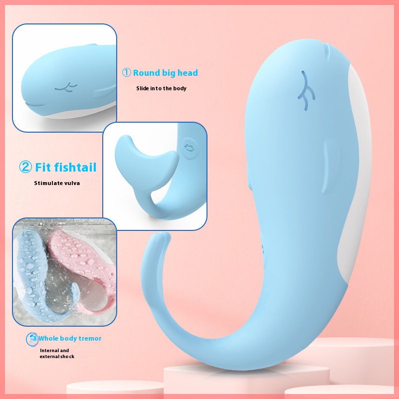Little whale vibrating egg sex toy remote control small toy for adult women wearable vibrating sex tool Detailed picture - 2