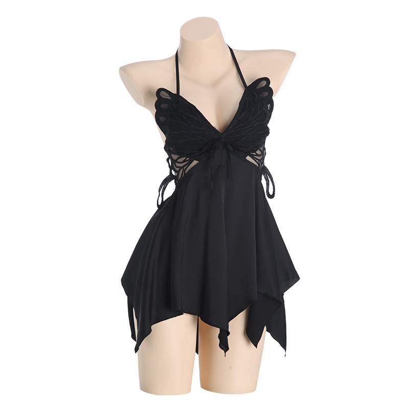 Sexy underwear with chest pads, push-ups and bow pajamas, pajamas, home clothes set Detailed picture - 5