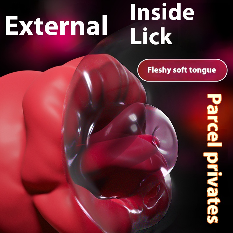 New female masturbation device red lips and tongue masturbation chest massage pedicle vibrator Detailed pictures - 1