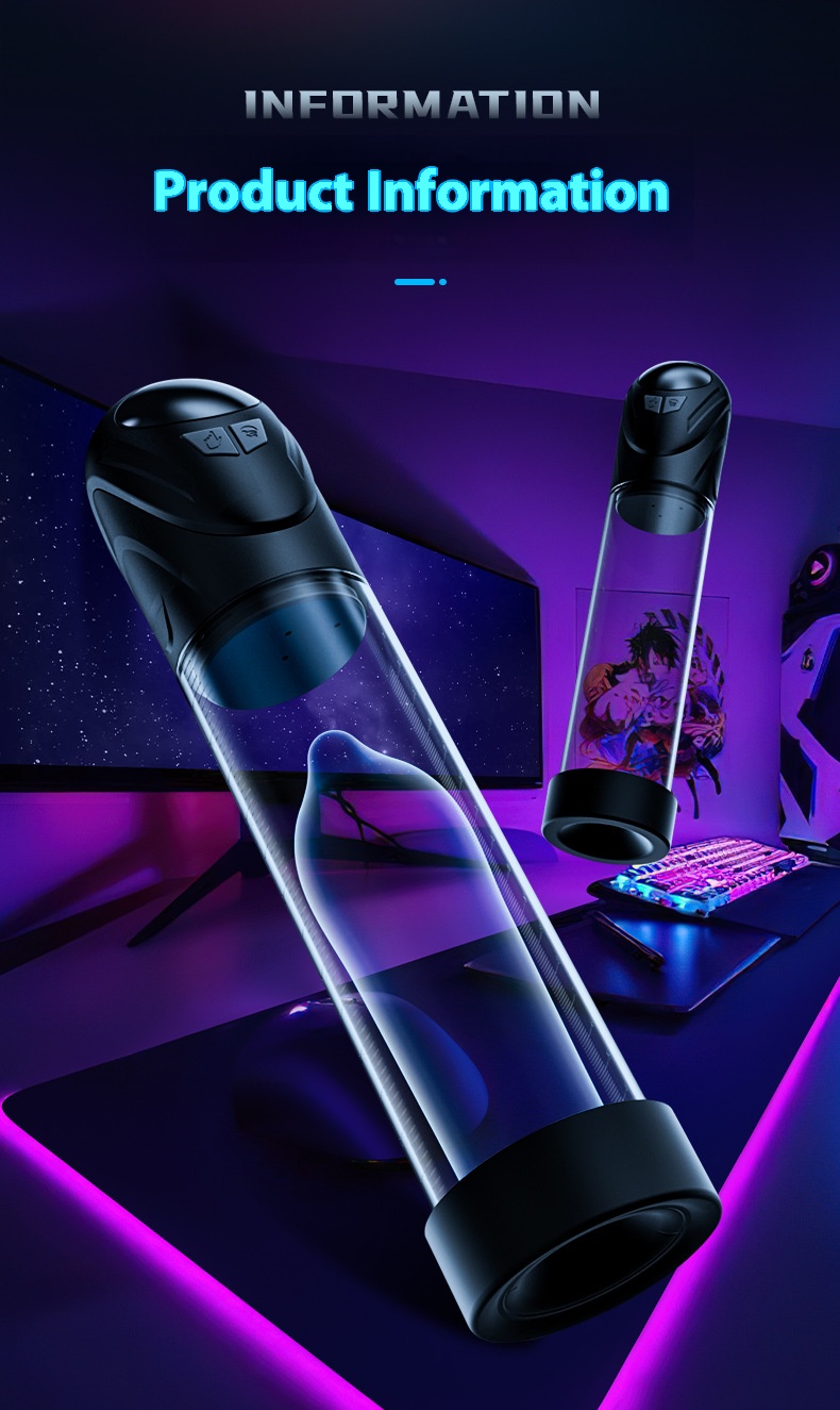 Airplane Cup Men's Fully Automatic Sucking Vibrating Penis Exerciser Adult Sex Toy Detailed picture - 3