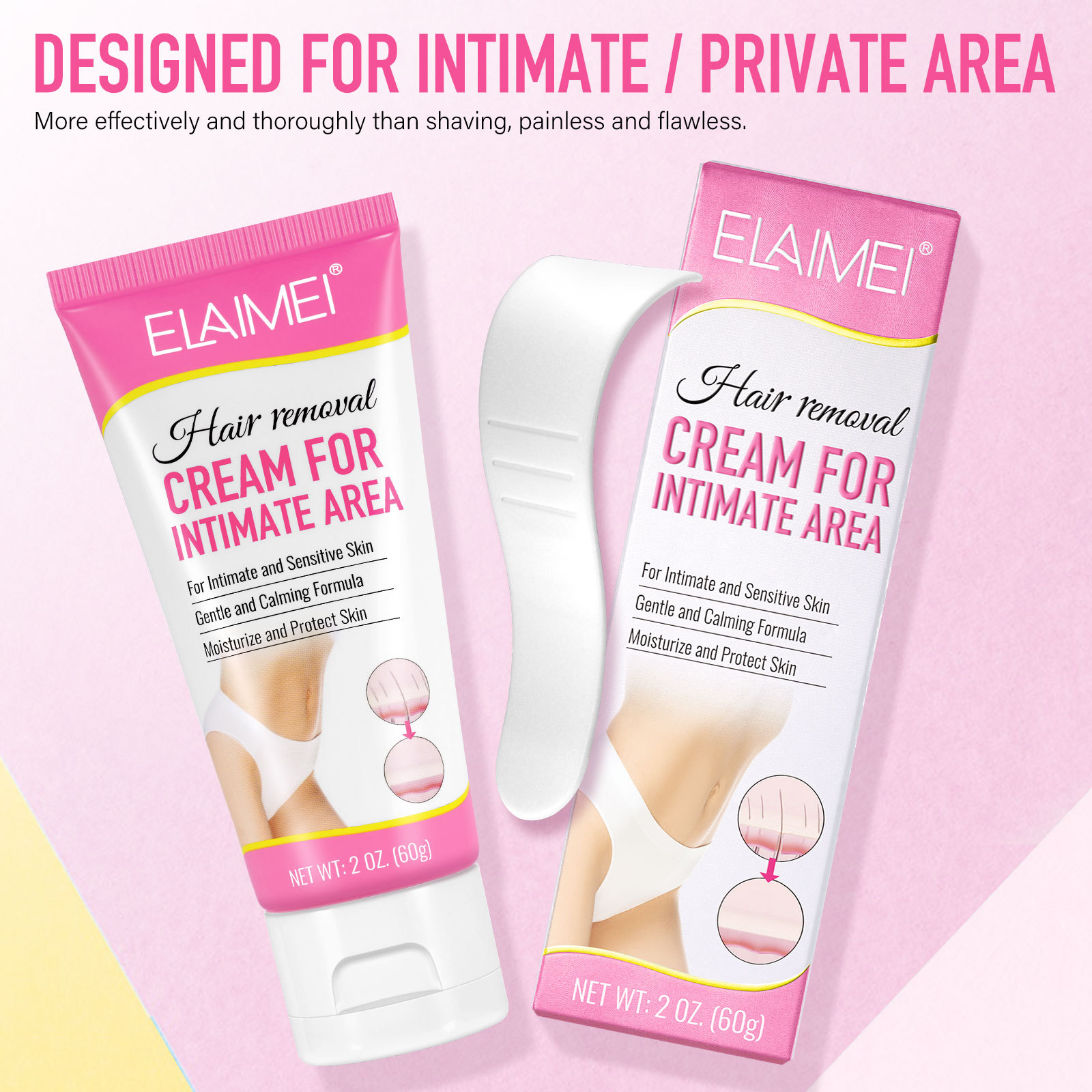 Hair removal cream for private parts, sensitive and non-irritating, hair removal cream for private parts, armpit hair and leg hair Detailed picture - 3