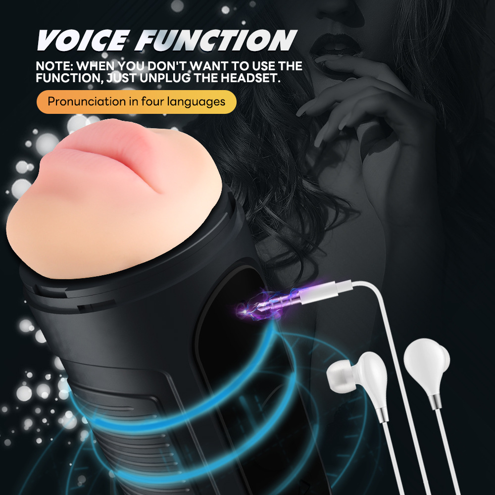 Fingerprint airplane cup electric auxiliary cup smart male masturbation device auxiliary male adult fun suppliesDetailed picture - 3