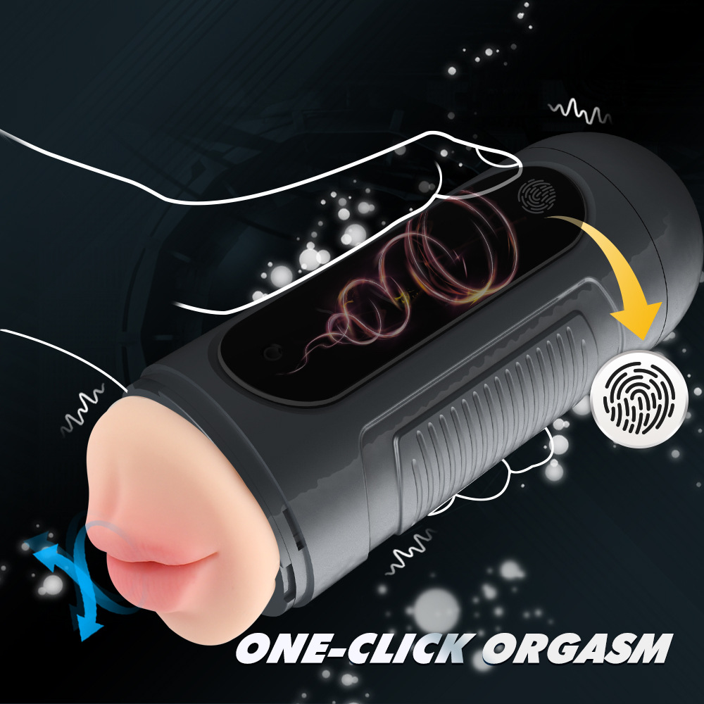 Fingerprint airplane cup electric auxiliary cup smart male masturbation device auxiliary male adult fun suppliesDetailed picture - 6