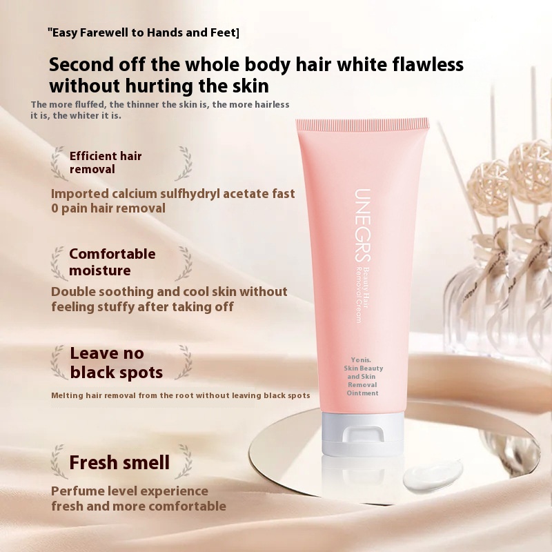 Painless full body hair removal cream made from natural ingredients. Painless hair removal all over the body. Suitable for both men and women. Detailed pictures - 3