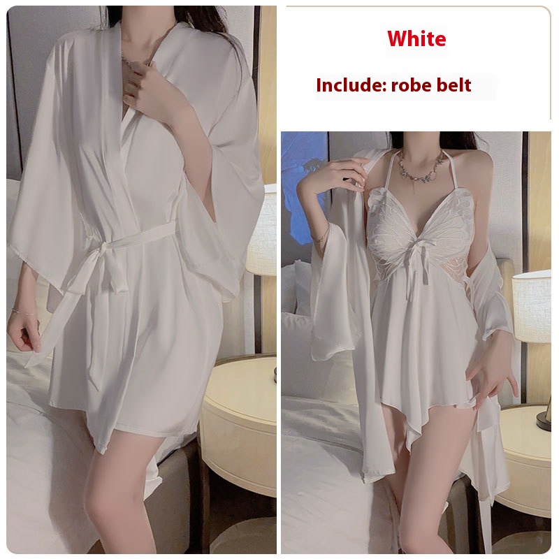 Sexy underwear with chest pads, push-ups and bow pajamas, pajamas, home clothes set Detailed picture - 8