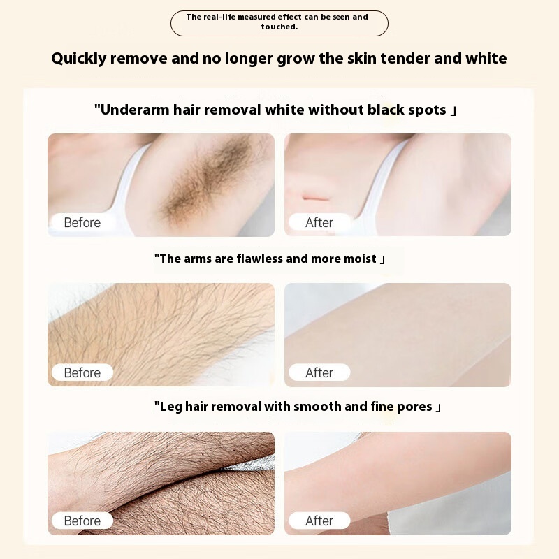Painless full body hair removal cream made from natural ingredients. Painless hair removal all over the body. Suitable for both men and women. Detailed pictures - 4